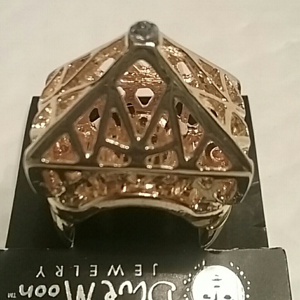 Blue Moon Jewelry Gold Ring. Adjustable Band